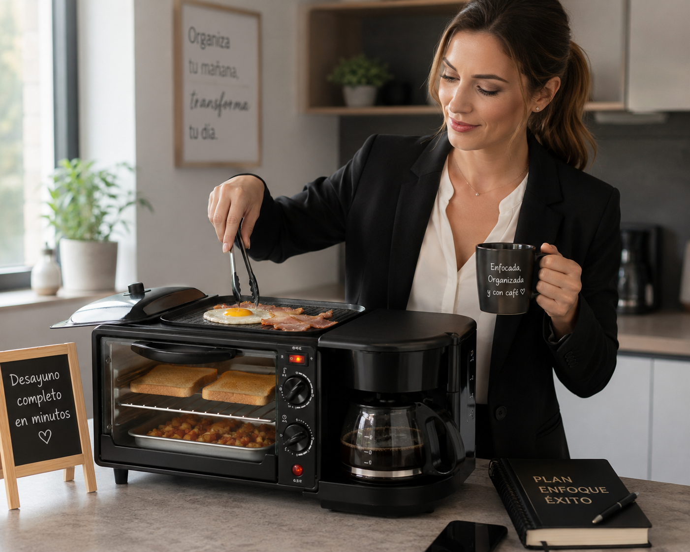 Maquina de Desayuno 3en1 Multifuncional. "optimiza tu tiempo y disfruta tu desayuno"